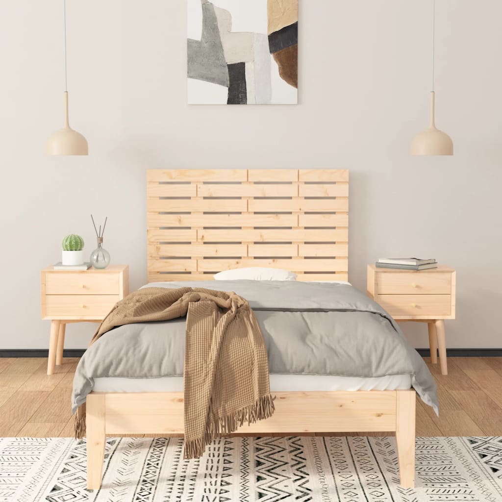 vidaXL Tăblie de pat pentru perete, 96x3x63 cm, lemn masiv de pin