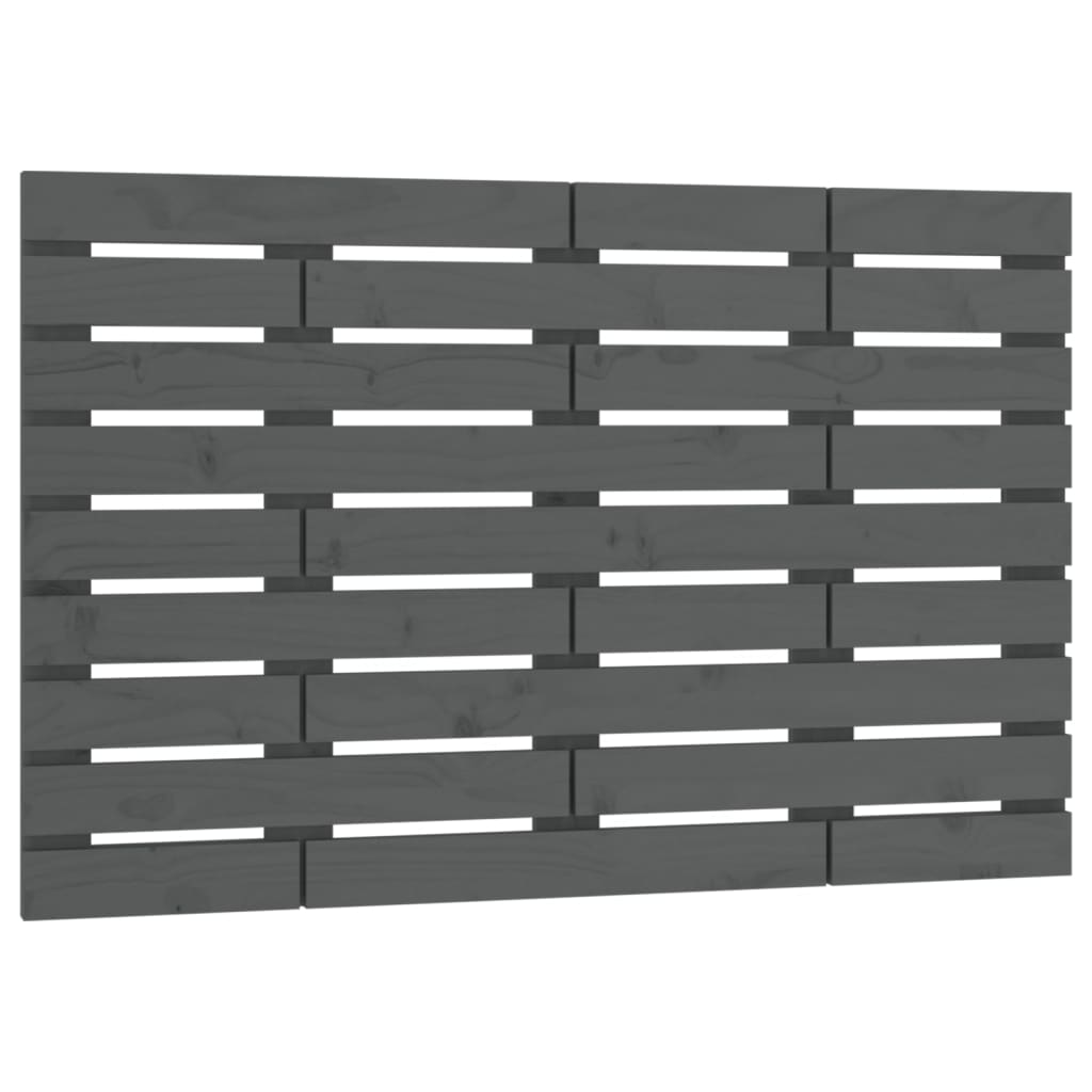vidaXL Tăblie de pat pentru perete, gri, 96x3x63 cm, lemn masiv pin