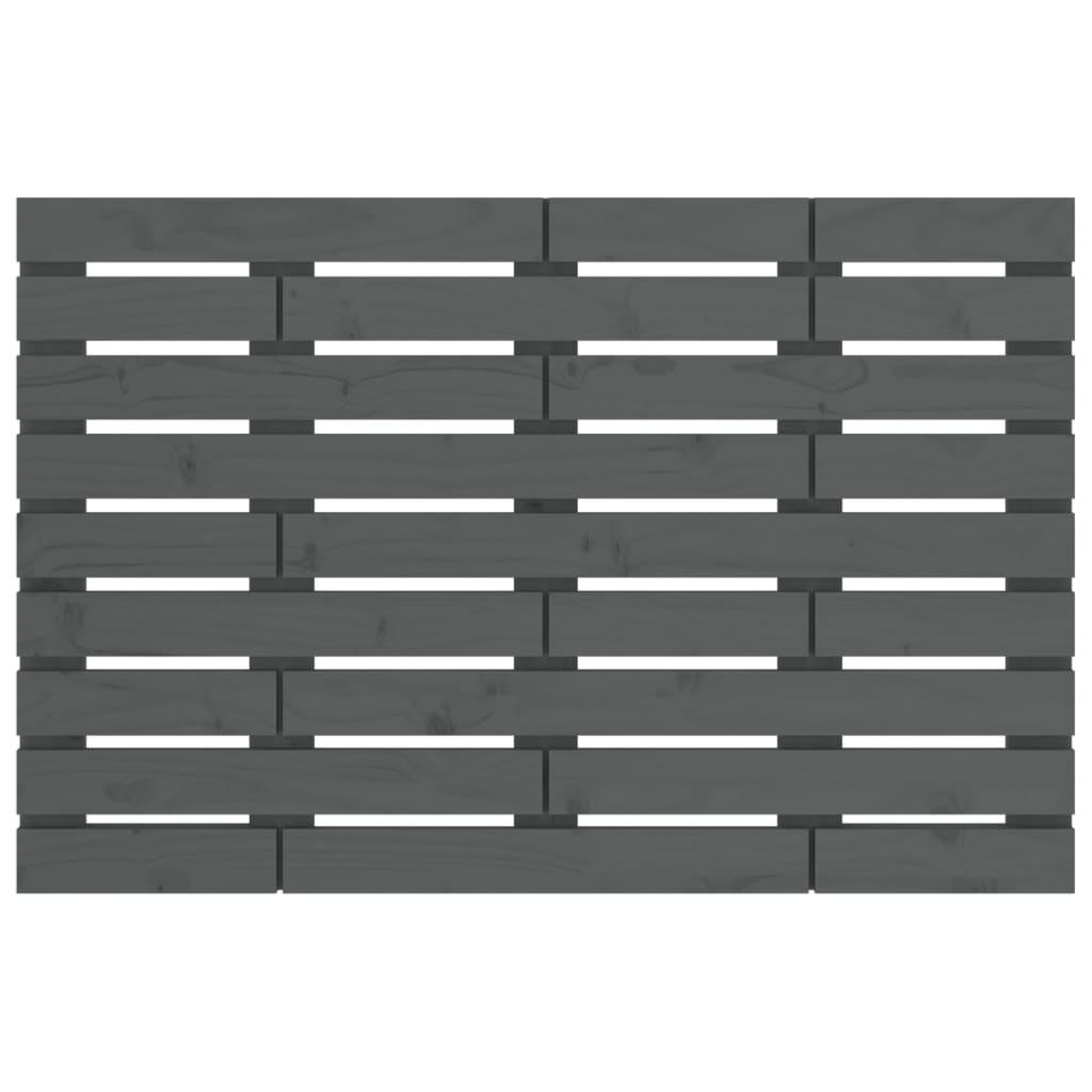 vidaXL Tăblie de pat pentru perete, gri, 96x3x63 cm, lemn masiv pin