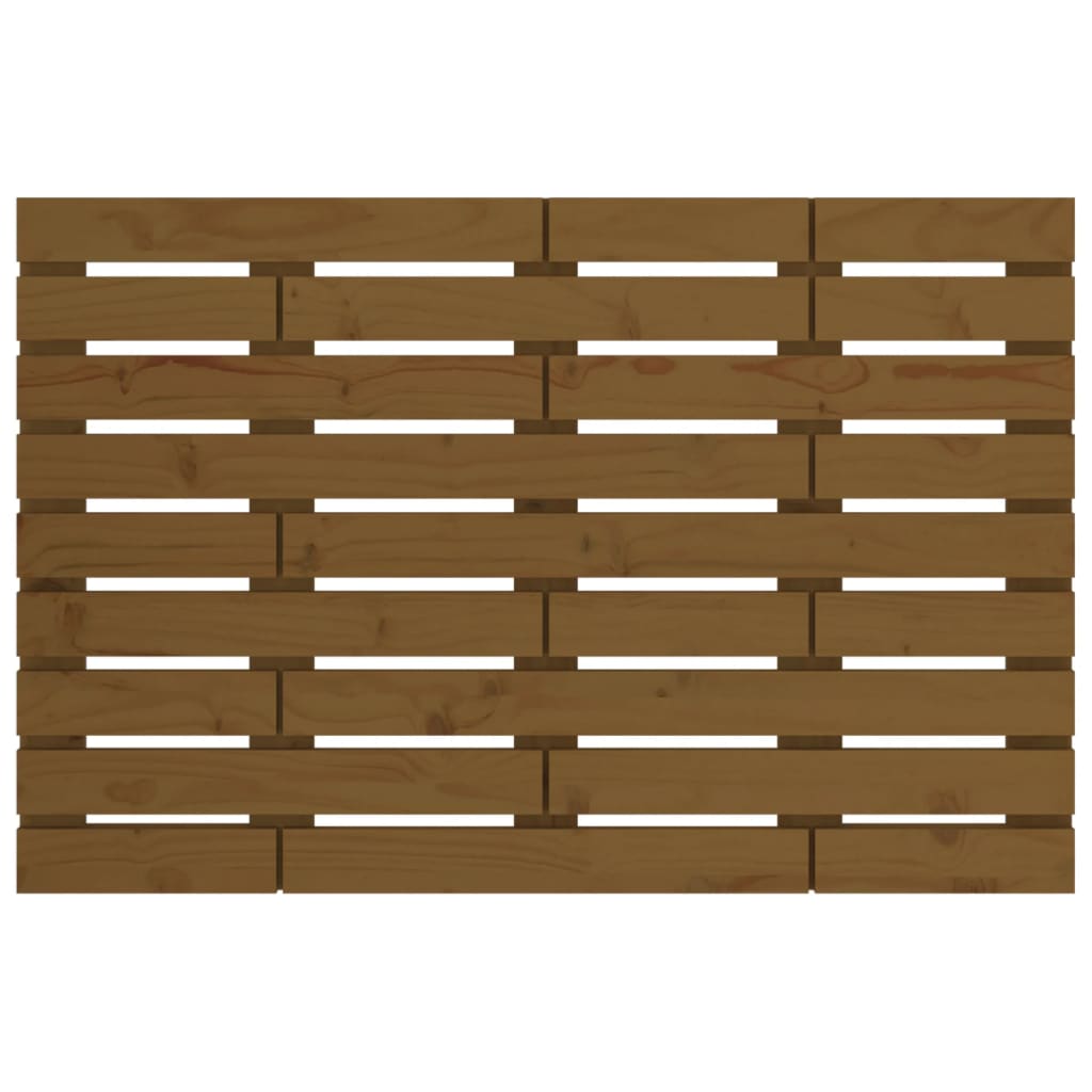 vidaXL Tăblie de pat pentru perete, maro miere, 96x3x63 cm, lemn pin vidaXL Tăblie de pat pentru perete, maro miere, 96x3x63 cm, lemn pin