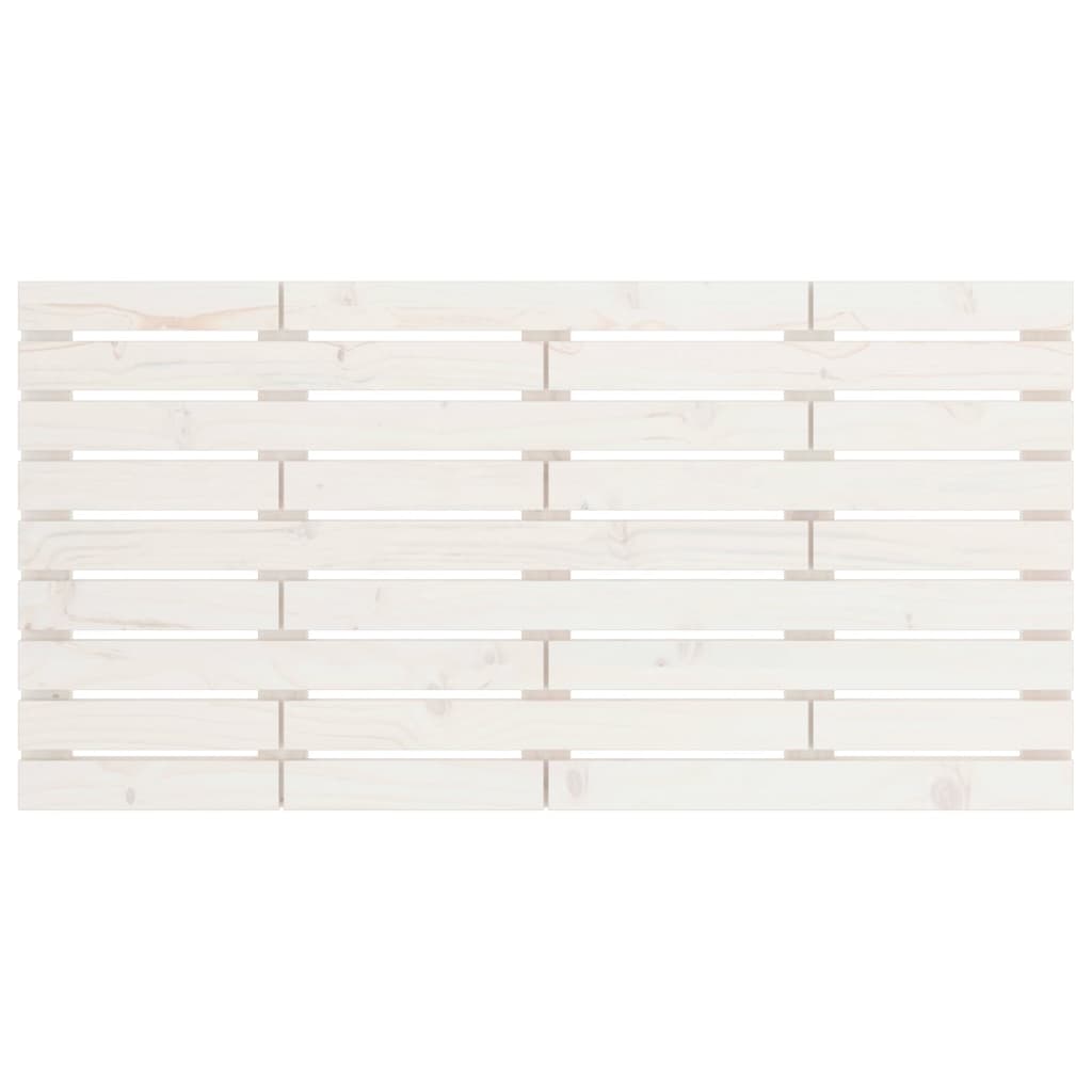 vidaXL Tăblie de pat pentru perete, alb, 126x3x63 cm, lemn masiv pin