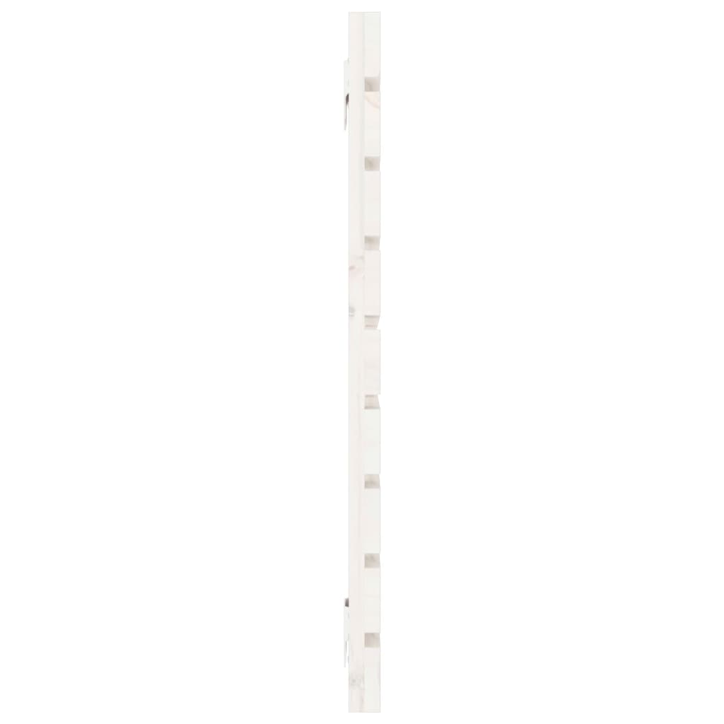 vidaXL Tăblie de pat pentru perete, alb, 126x3x63 cm, lemn masiv pin