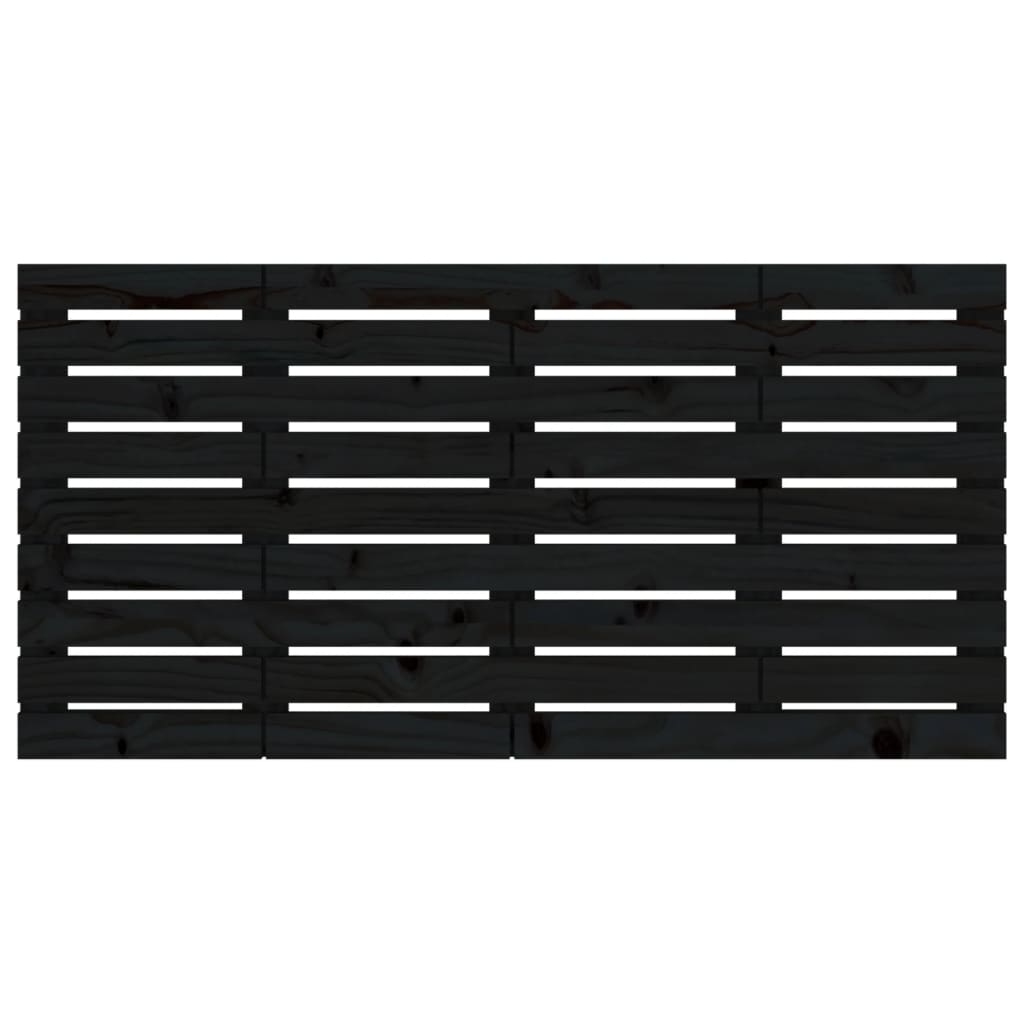 vidaXL Tăblie de pat pentru perete, negru, 126x3x63 cm, lemn masiv pin vidaXL Tăblie de pat pentru perete, negru, 126x3x63 cm, lemn masiv pin