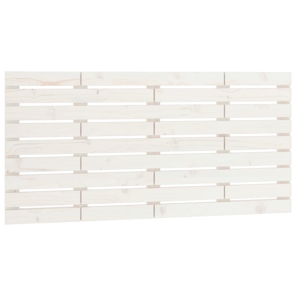 vidaXL Tăblie de pat pentru perete, alb, 146x3x63 cm, lemn masiv pin