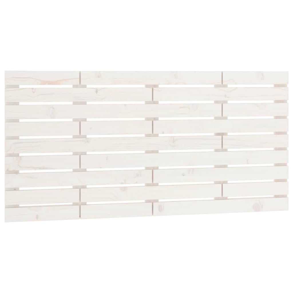 vidaXL Tăblie de pat pentru perete, alb, 156x3x63 cm, lemn masiv pin