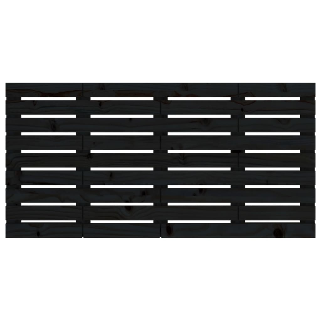 vidaXL Tăblie de pat pentru perete, negru, 156x3x63 cm, lemn masiv pin vidaXL Tăblie de pat pentru perete, negru, 156x3x63 cm, lemn masiv pin