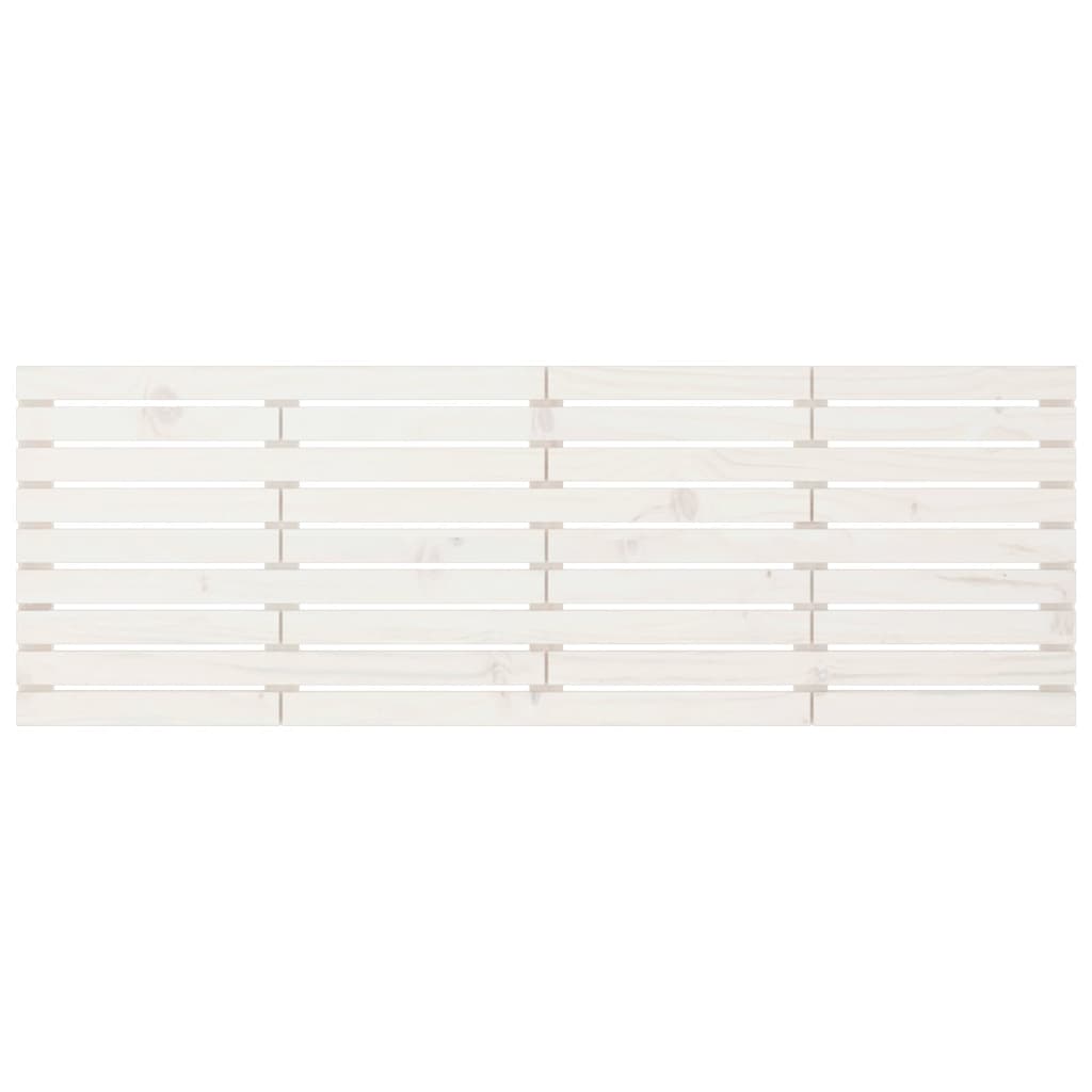 vidaXL Tăblie de pat pentru perete, alb, 166x3x63 cm, lemn masiv pin
