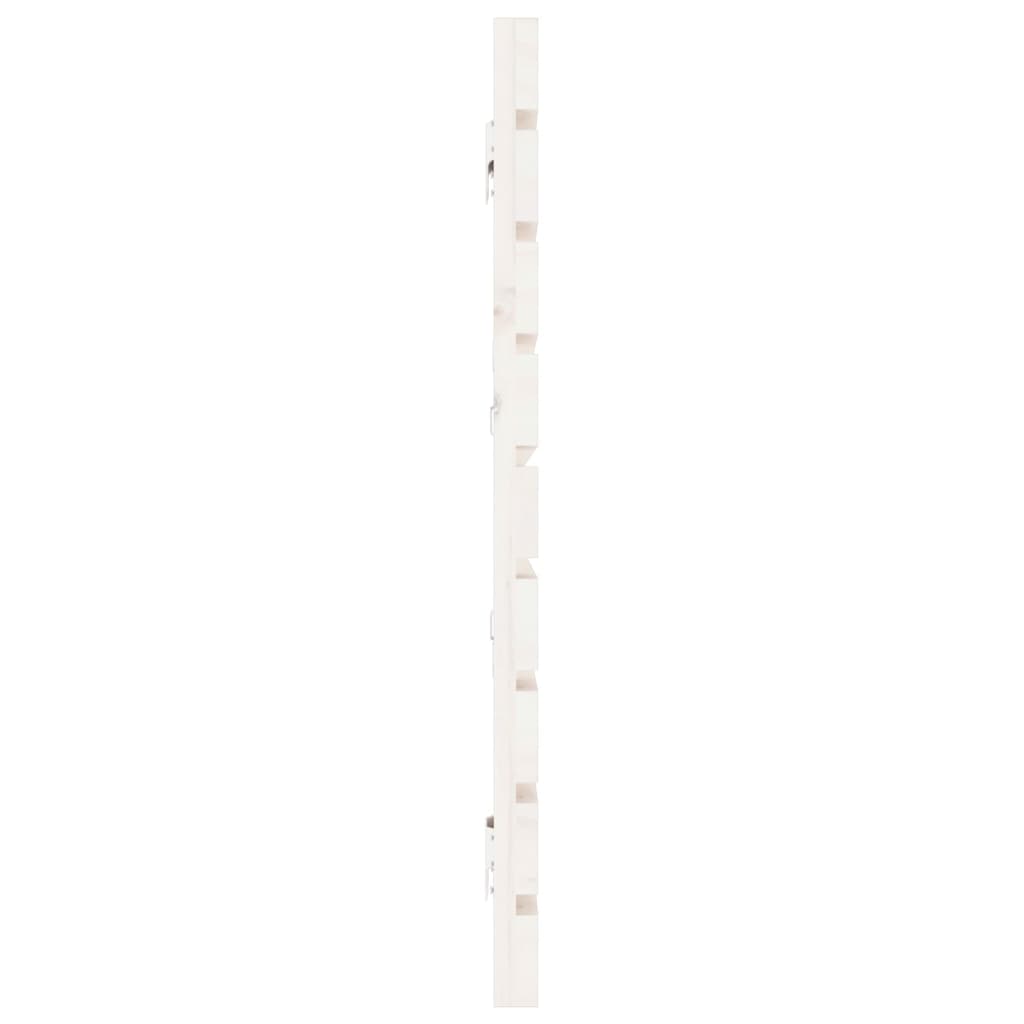 vidaXL Tăblie de pat pentru perete, alb, 166x3x63 cm, lemn masiv pin