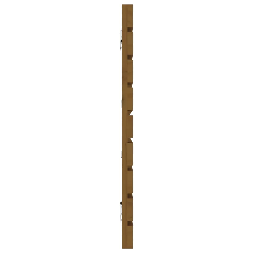 vidaXL Tăblie de pat pentru perete, maro miere, 166x3x63 cm, lemn pin