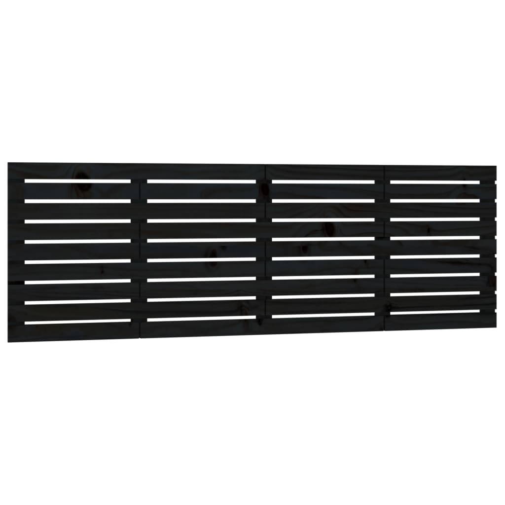 vidaXL Tăblie de pat pentru perete, negru, 166x3x63 cm, lemn masiv pin vidaXL Tăblie de pat pentru perete, negru, 166x3x63 cm, lemn masiv pin