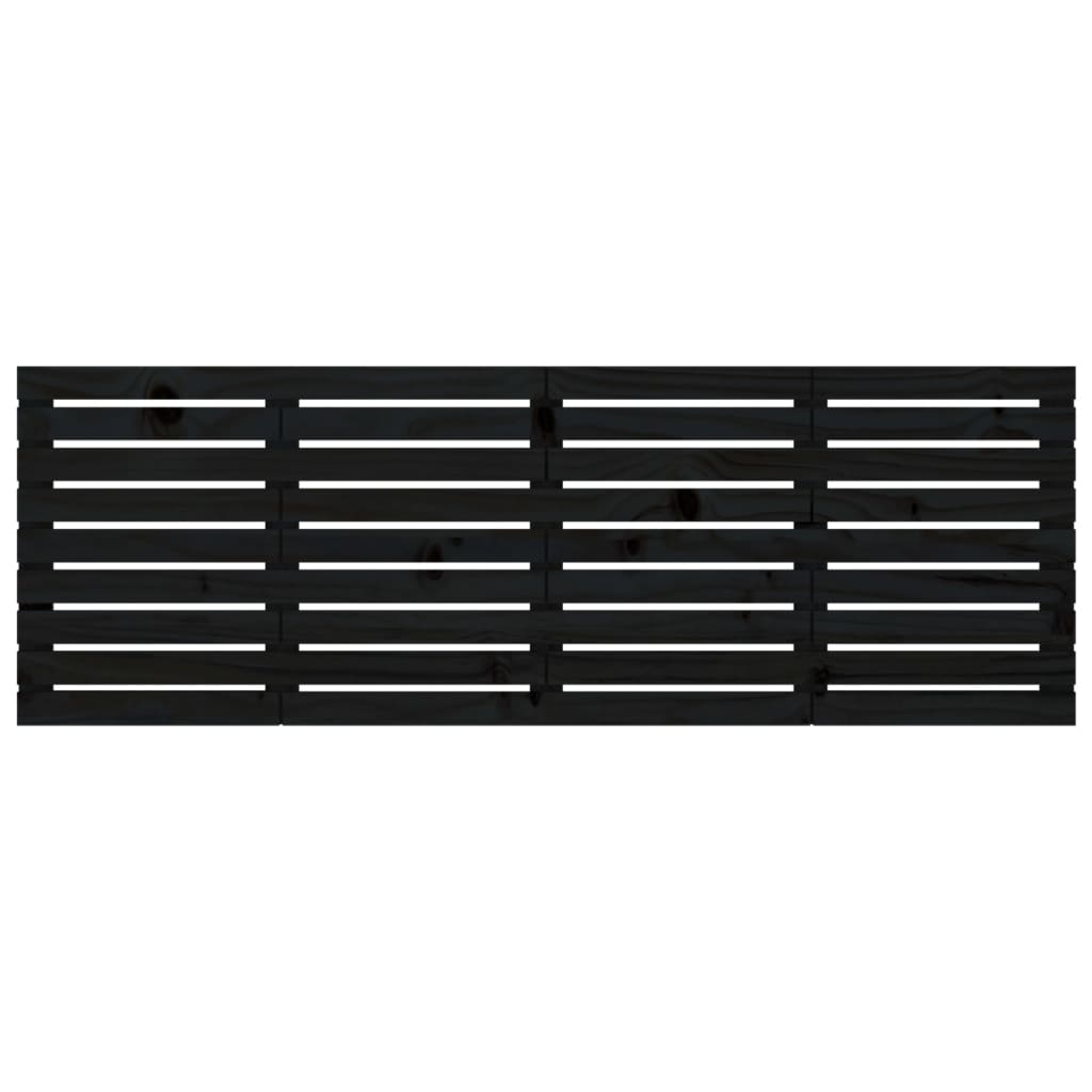 vidaXL Tăblie de pat pentru perete, negru, 166x3x63 cm, lemn masiv pin vidaXL Tăblie de pat pentru perete, negru, 166x3x63 cm, lemn masiv pin