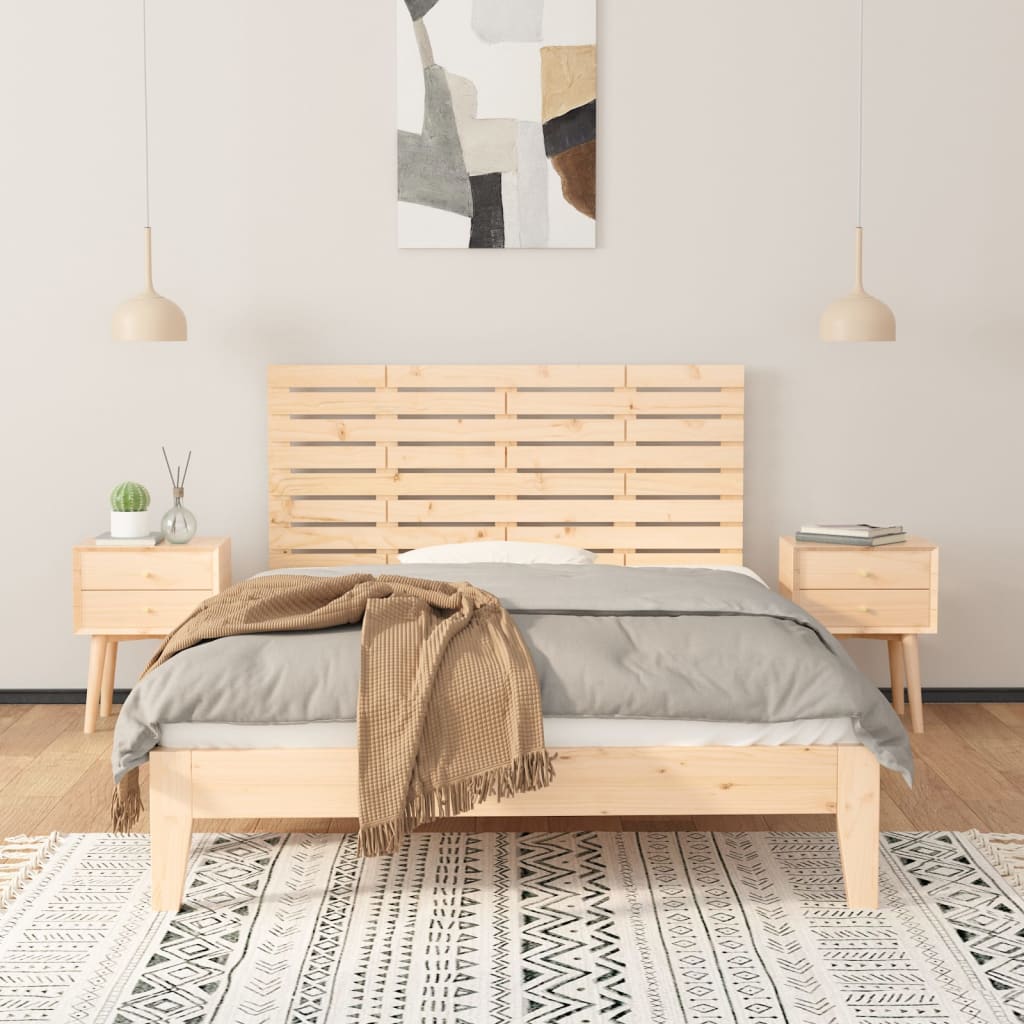 vidaXL Tăblie de pat pentru perete, 141x3x63 cm, lemn masiv de pin vidaXL Tăblie de pat pentru perete, 141x3x63 cm, lemn masiv de pin