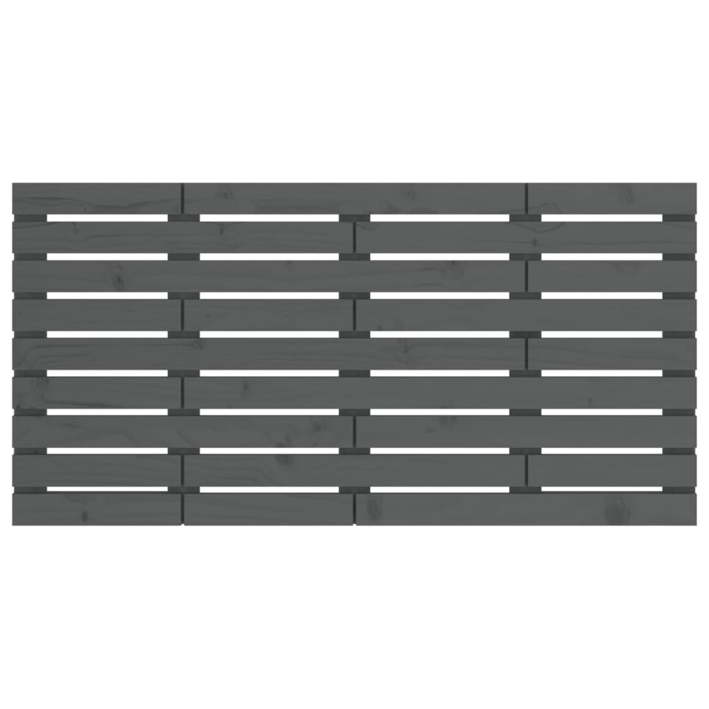 vidaXL Tăblie de pat pentru perete, gri, 141x3x63 cm, lemn masiv pin