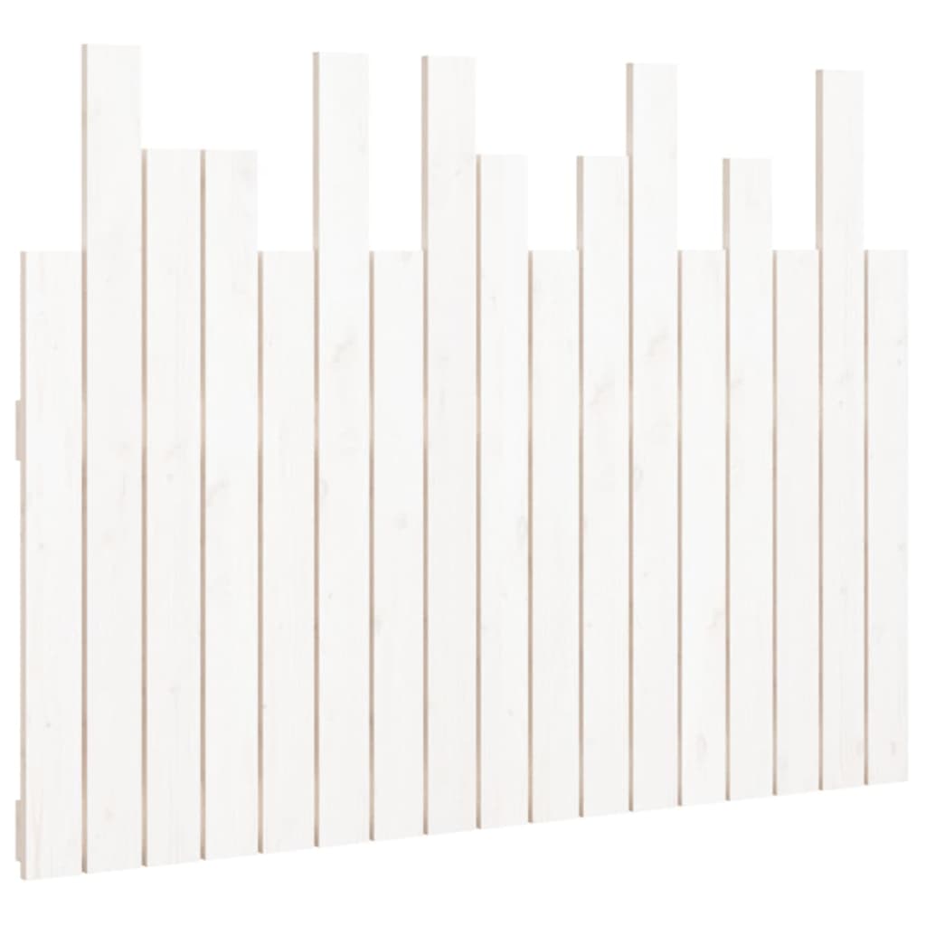 vidaXL Tăblie de pat pentru perete, alb, 108x3x80 cm, lemn masiv pin
