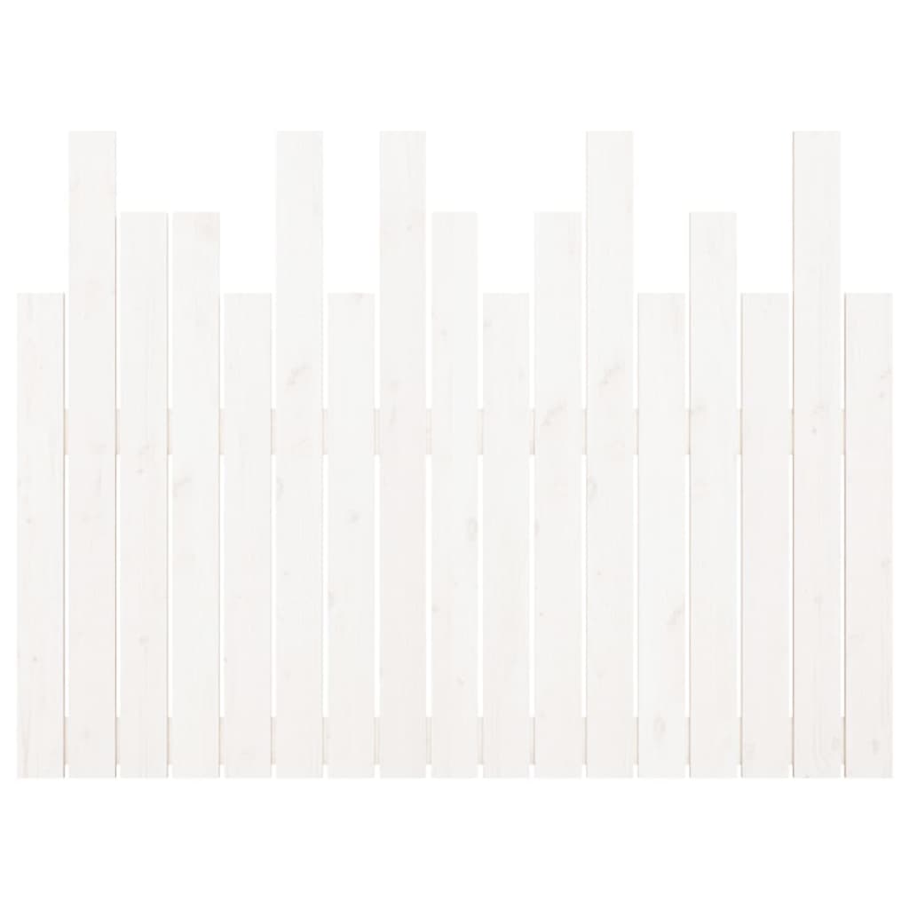 vidaXL Tăblie de pat pentru perete, alb, 108x3x80 cm, lemn masiv pin