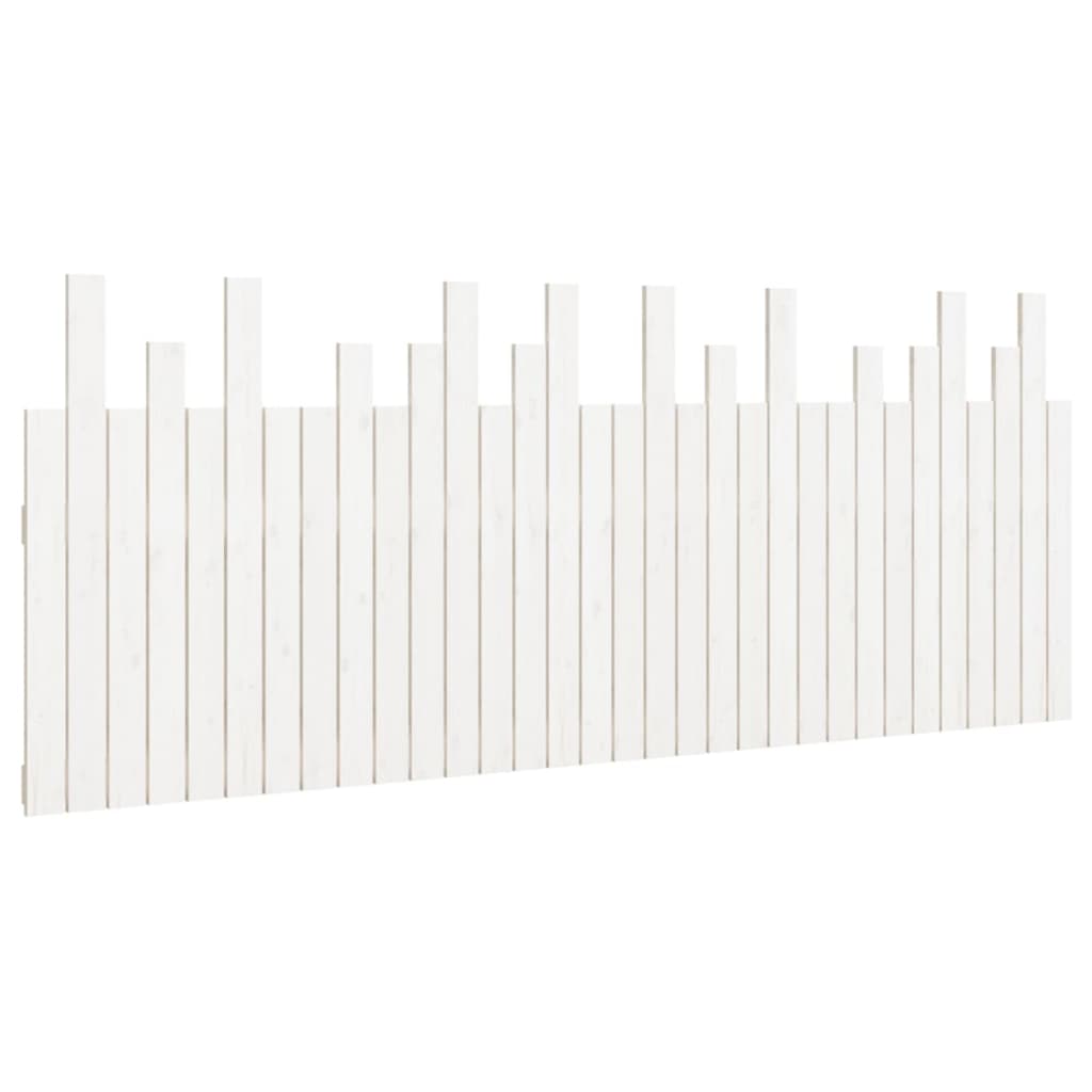 vidaXL Tăblie de pat pentru perete, alb, 204x3x80 cm, lemn masiv pin vidaXL Tăblie de pat pentru perete, alb, 204x3x80 cm, lemn masiv pin