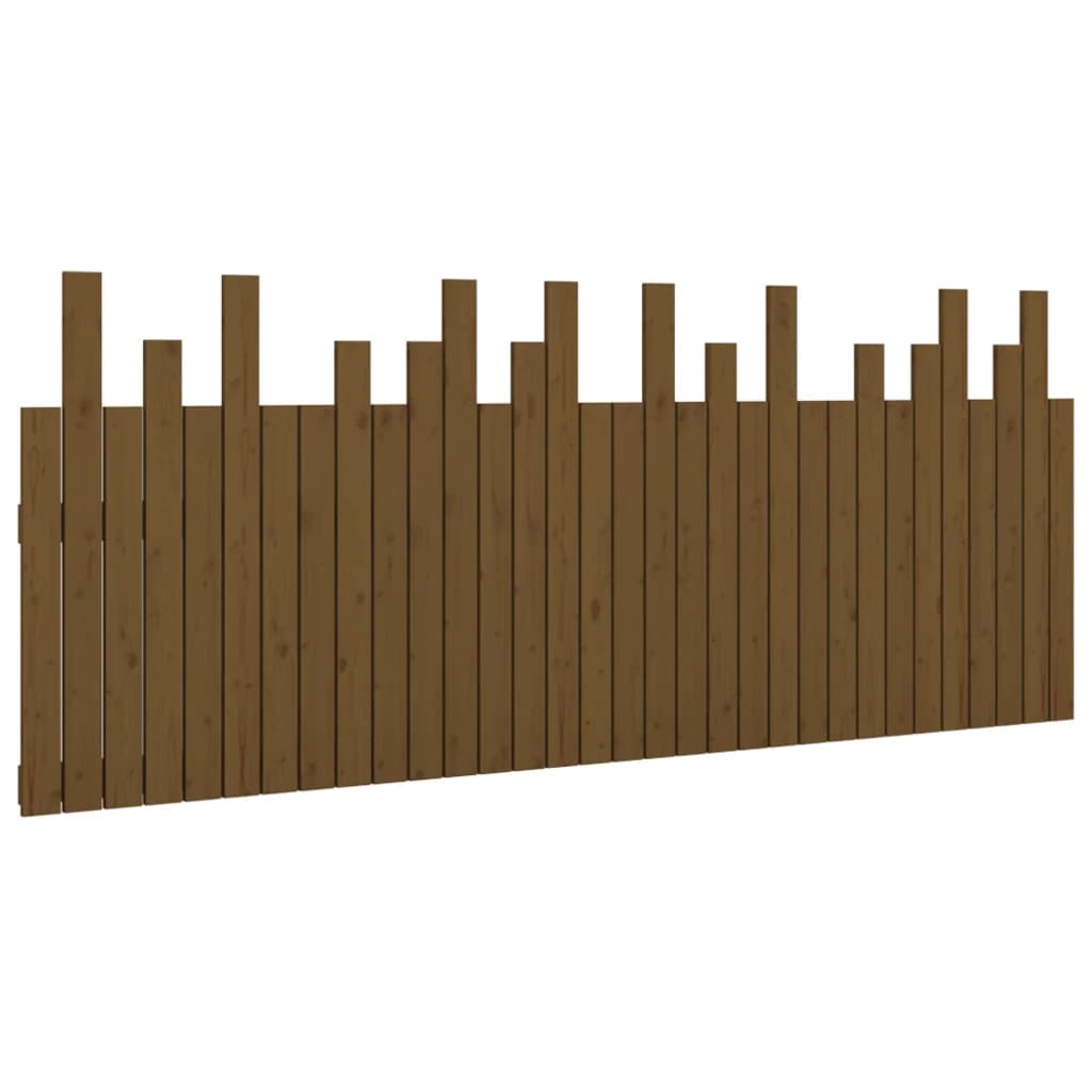 vidaXL Tăblie de pat pentru perete, maro miere, 204x3x80 cm, lemn pin vidaXL Tăblie de pat pentru perete, maro miere, 204x3x80 cm, lemn pin