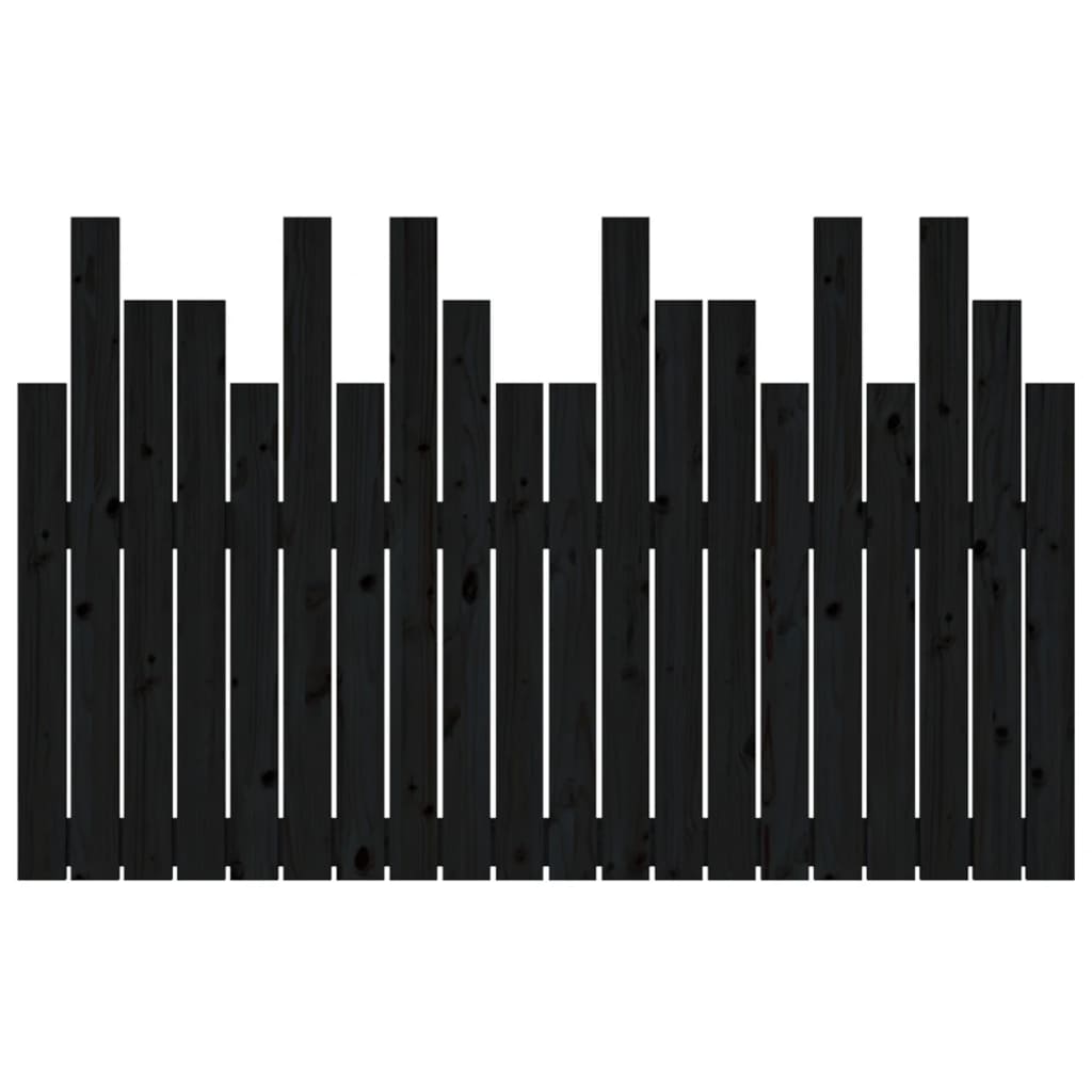 vidaXL Tăblie de pat pentru perete, negru 127,5x3x80 cm lemn masiv pin vidaXL Tăblie de pat pentru perete, negru 127,5x3x80 cm lemn masiv pin