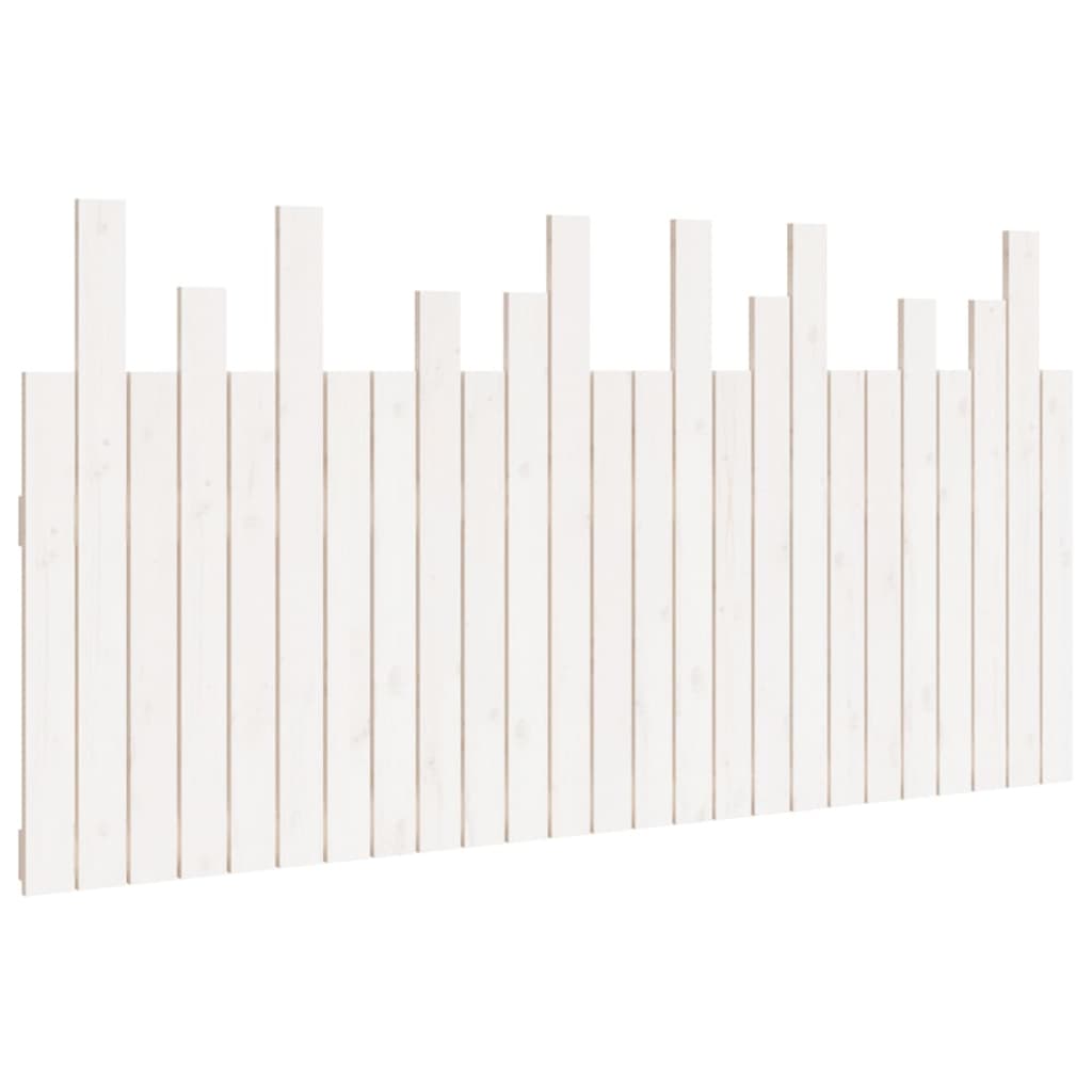 vidaXL Tăblie de pat pentru perete, alb, 159,5x3x80 cm lemn masiv pin