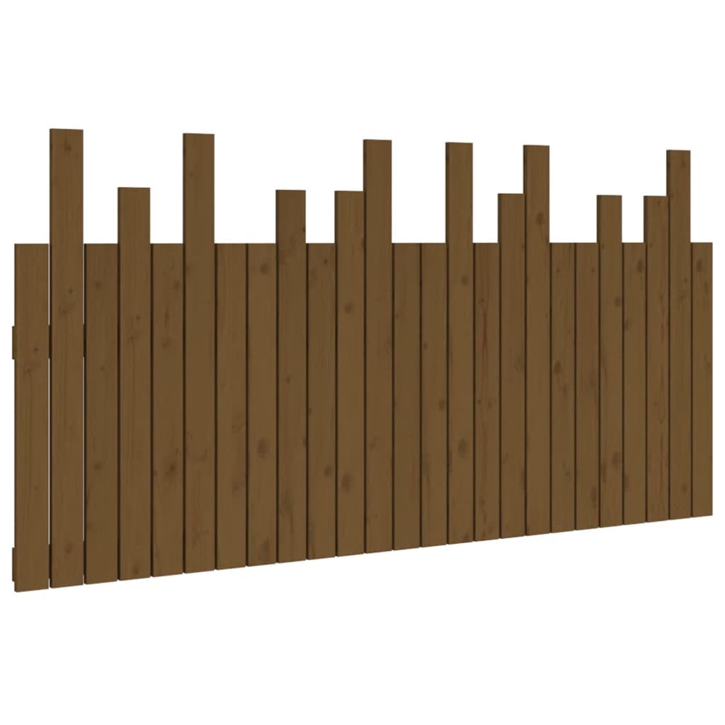 vidaXL Tăblie de pat pentru perete, maro miere, 159,5x3x80 cm lemn pin