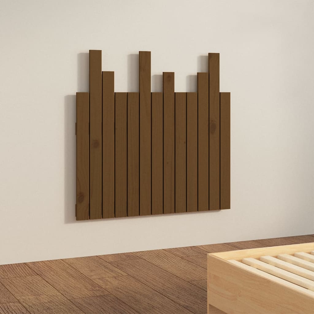 vidaXL Tăblie de pat pentru perete, maro miere, 82,5x3x80 cm, lemn pin vidaXL Tăblie de pat pentru perete, maro miere, 82,5x3x80 cm, lemn pin