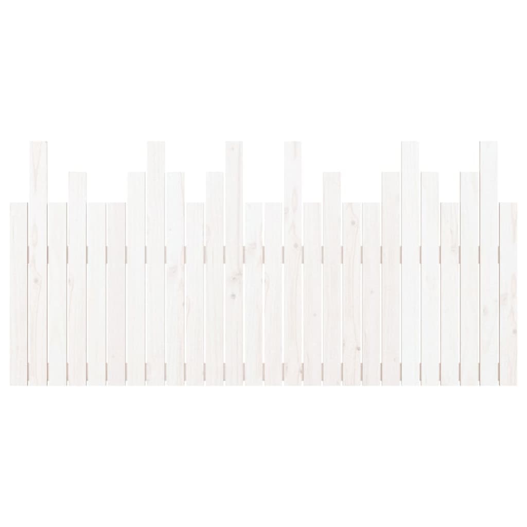 vidaXL Tăblie de pat pentru perete, alb, 166x3x80 cm, lemn masiv pin