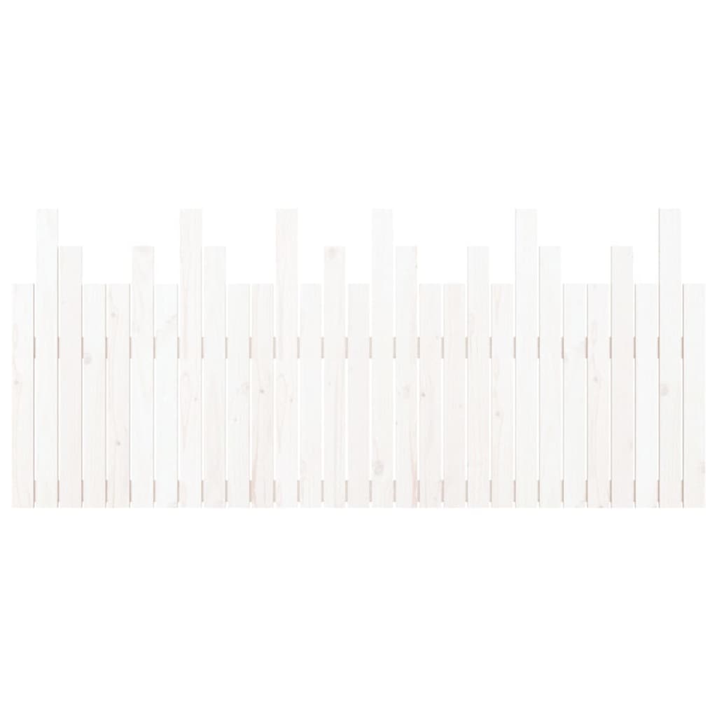 vidaXL Tăblie de pat pentru perete, alb, 185x3x80 cm, lemn masiv pin