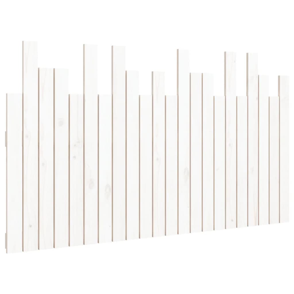 vidaXL Tăblie de pat pentru perete, alb, 140x3x80 cm, lemn masiv pin