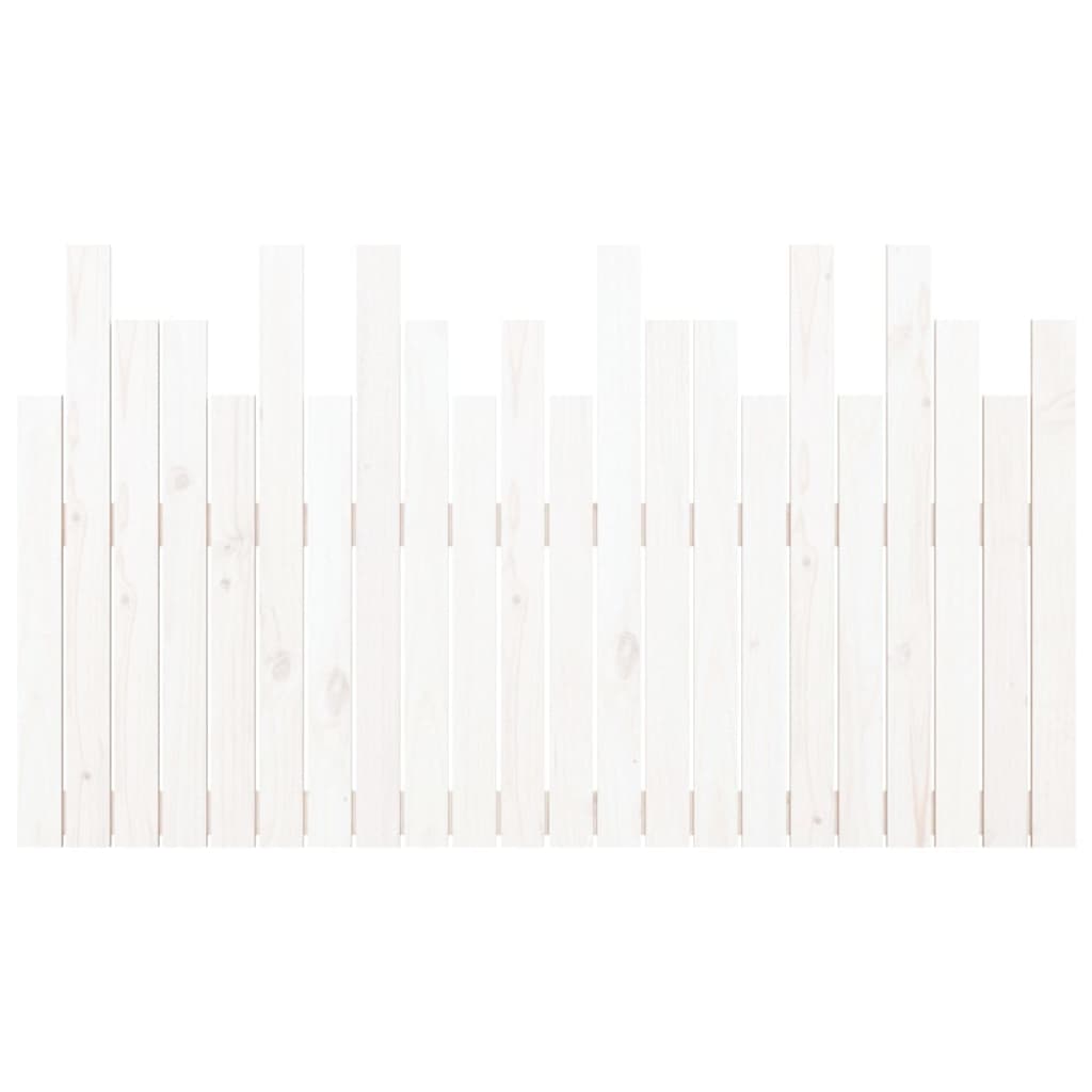 vidaXL Tăblie de pat pentru perete, alb, 140x3x80 cm, lemn masiv pin