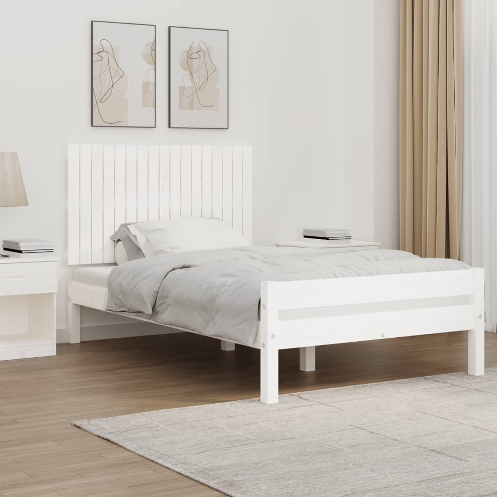 vidaXL Tăblie de pat pentru perete, alb, 108x3x60 cm, lemn masiv pin vidaXL Tăblie de pat pentru perete, alb, 108x3x60 cm, lemn masiv pin