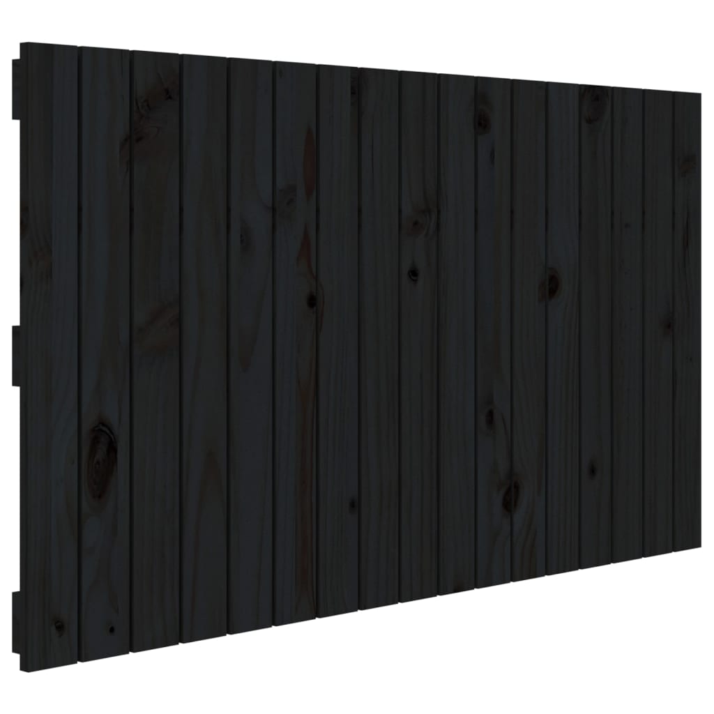 vidaXL Tăblie de pat pentru perete, negru, 108x3x60 cm, lemn masiv pin vidaXL Tăblie de pat pentru perete, negru, 108x3x60 cm, lemn masiv pin