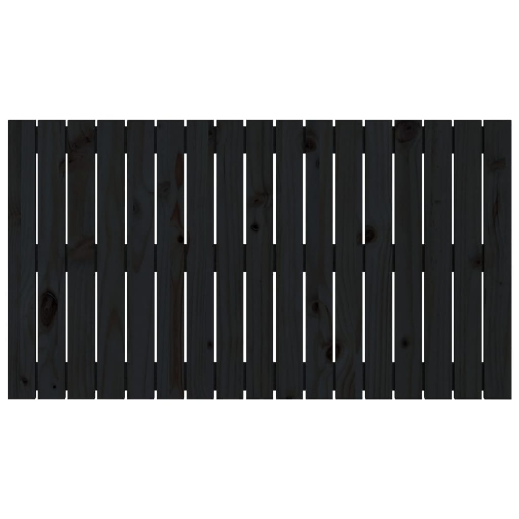 vidaXL Tăblie de pat pentru perete, negru, 108x3x60 cm, lemn masiv pin vidaXL Tăblie de pat pentru perete, negru, 108x3x60 cm, lemn masiv pin