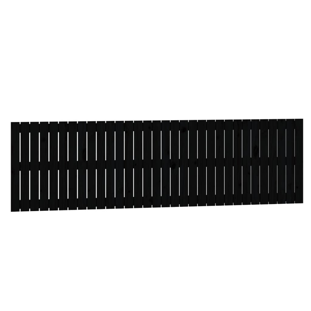 vidaXL Tăblie de pat pentru perete, negru, 204x3x60 cm, lemn masiv pin vidaXL Tăblie de pat pentru perete, negru, 204x3x60 cm, lemn masiv pin