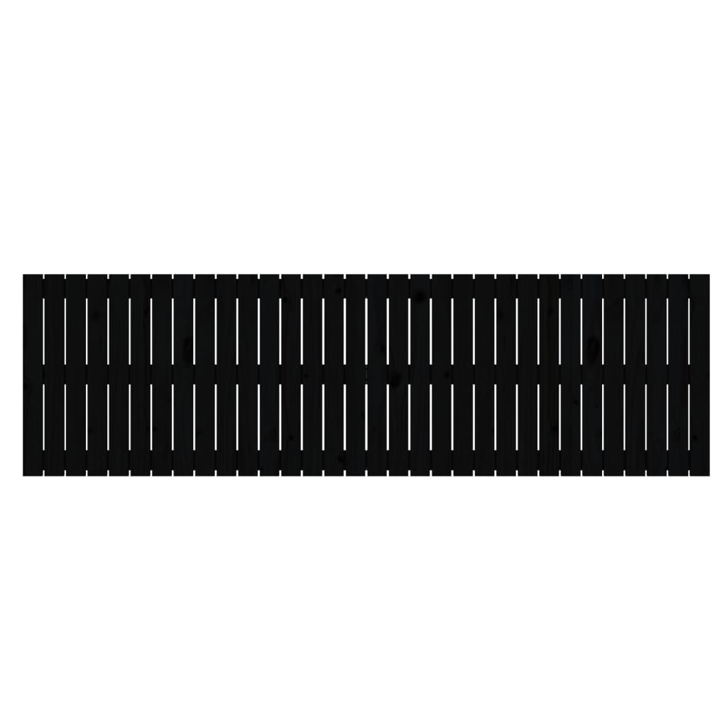 vidaXL Tăblie de pat pentru perete, negru, 204x3x60 cm, lemn masiv pin vidaXL Tăblie de pat pentru perete, negru, 204x3x60 cm, lemn masiv pin