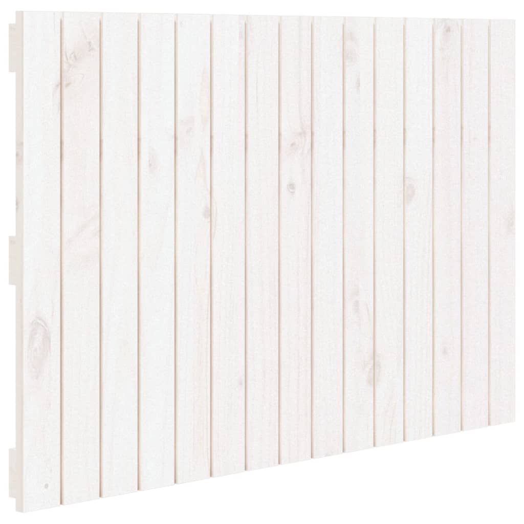 vidaXL Tăblie de pat pentru perete, alb, 95,5x3x60 cm, lemn masiv pin