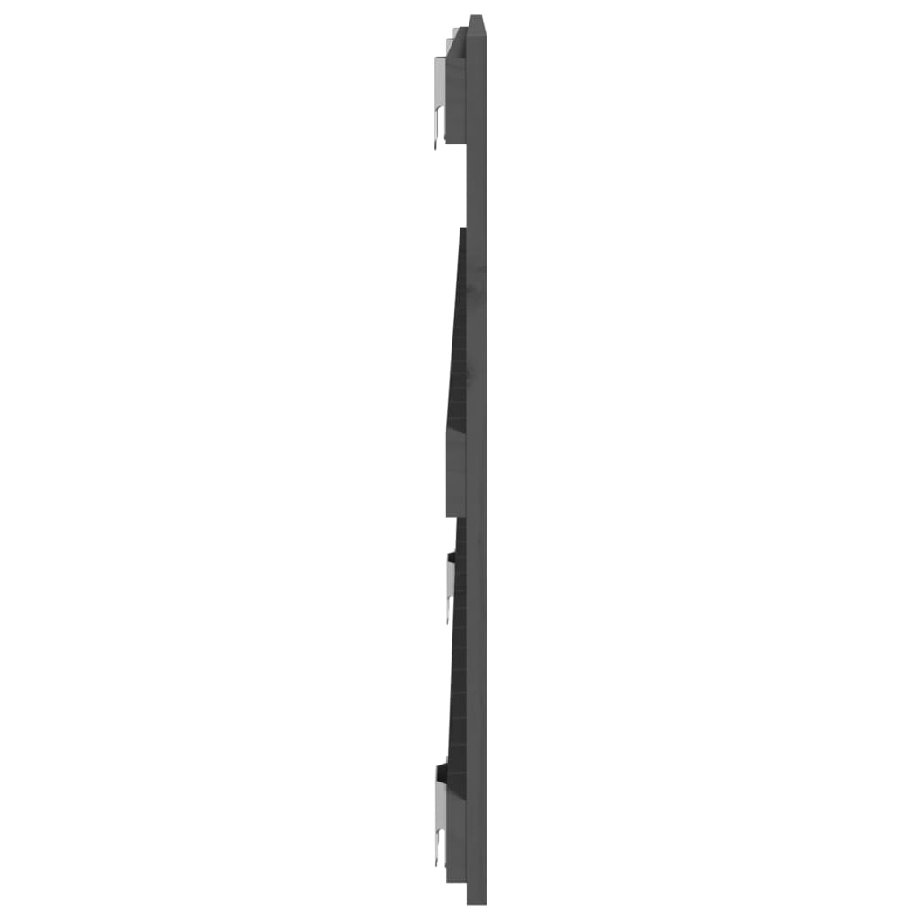 vidaXL Tăblie de pat pentru perete, gri, 127,5x3x60 cm, lemn masiv pin