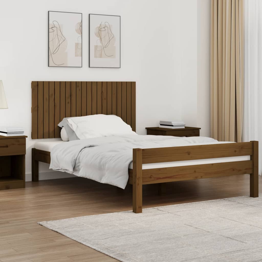 vidaXL Tăblie de pat pentru perete, maro miere, 127,5x3x60 cm vidaXL Tăblie de pat pentru perete, maro miere, 127,5x3x60 cm