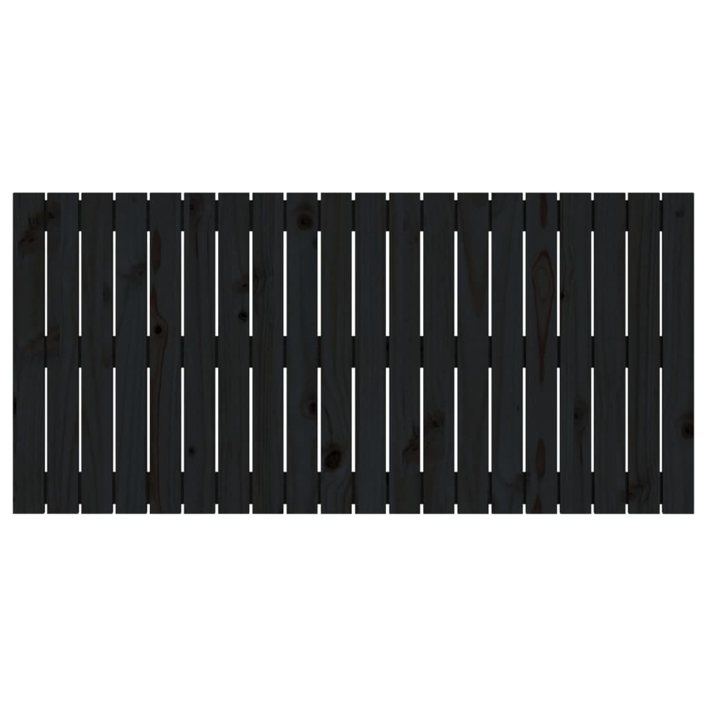 vidaXL Tăblie de pat pentru perete, negru, 127,5x3x60 cm