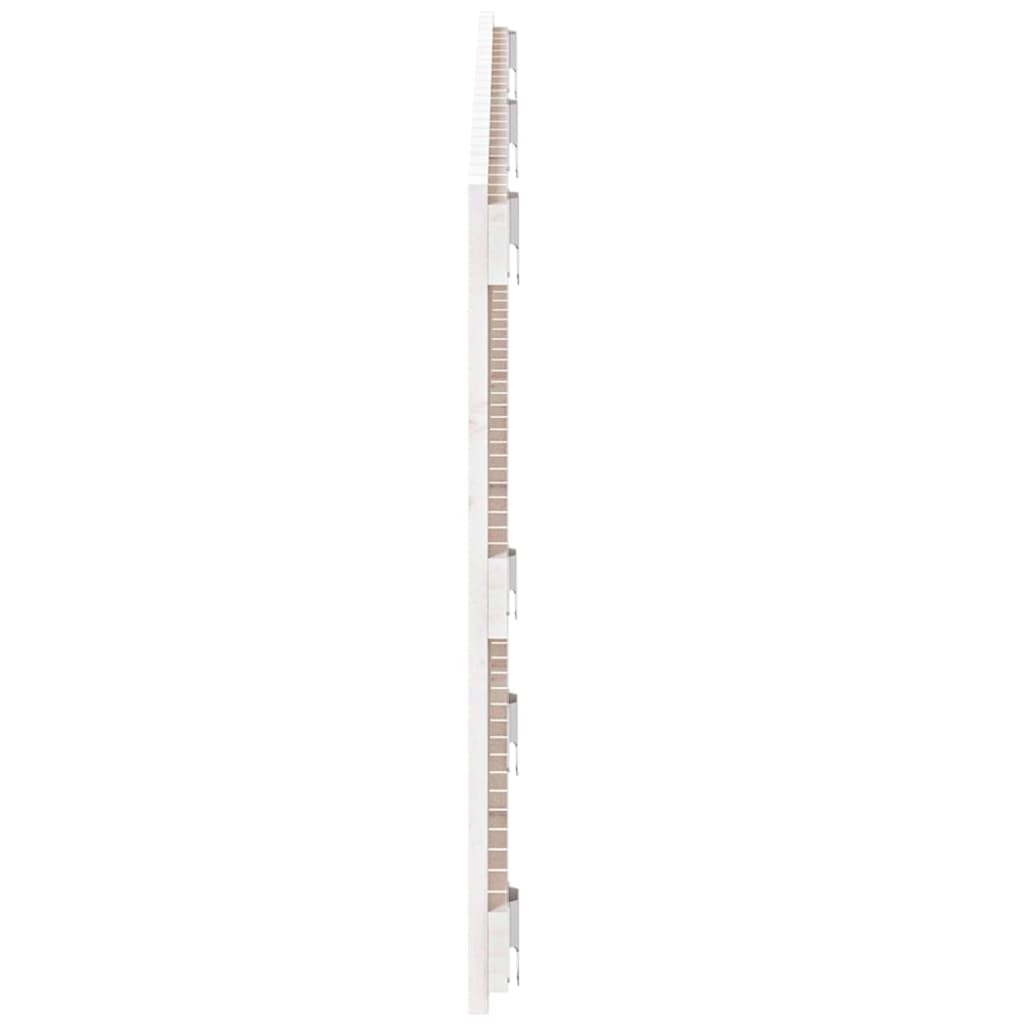 vidaXL Tăblie de pat pentru perete, alb, 147x3x60 cm, lemn masiv pin