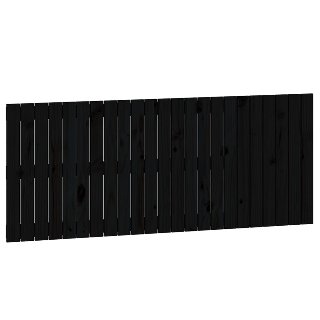 vidaXL Tăblie de pat pentru perete, negru, 147x3x60 cm, lemn masiv pin vidaXL Tăblie de pat pentru perete, negru, 147x3x60 cm, lemn masiv pin