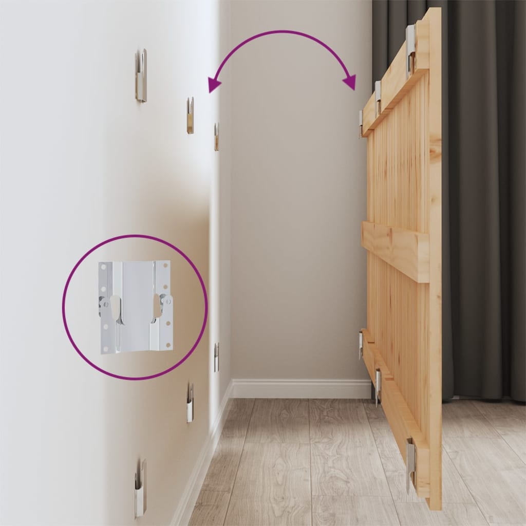 vidaXL Tăblie de pat pentru perete, 159,5x3x60 cm, lemn masiv de pin vidaXL Tăblie de pat pentru perete, 159,5x3x60 cm, lemn masiv de pin
