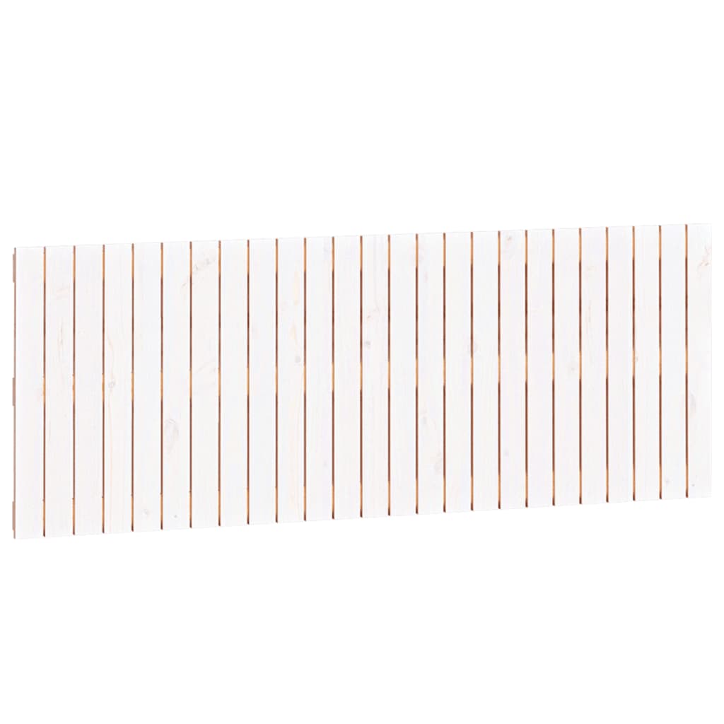 vidaXL Tăblie de pat pentru perete, alb, 159,5x3x60 cm, lemn masiv pin