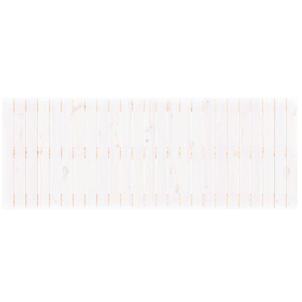 vidaXL Tăblie de pat pentru perete, alb, 159,5x3x60 cm, lemn masiv pin