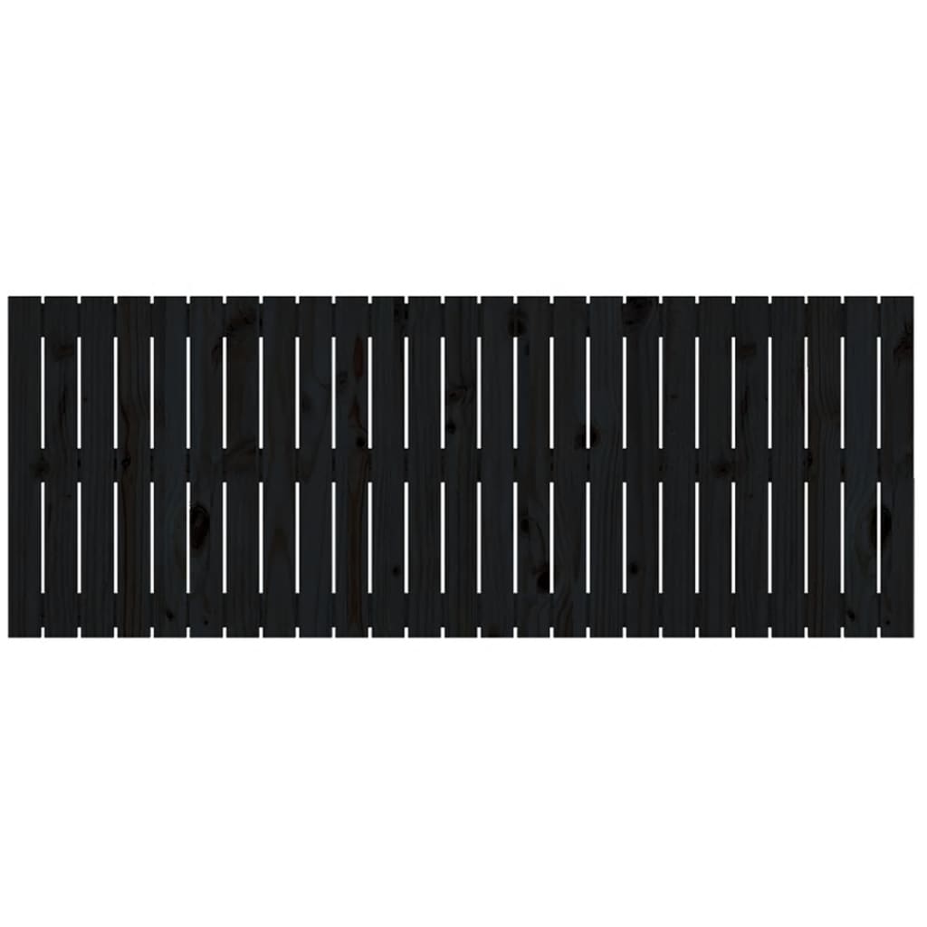 vidaXL Tăblie de pat pentru perete, negru, 159,5x3x60 cm