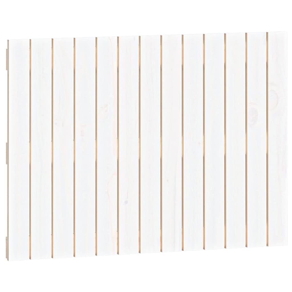vidaXL Tăblie de pat pentru perete, alb, 82,5x3x60 cm, lemn masiv pin vidaXL Tăblie de pat pentru perete, alb, 82,5x3x60 cm, lemn masiv pin