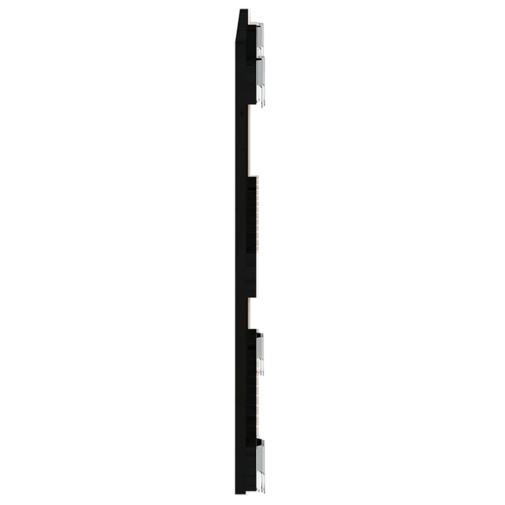 vidaXL Tăblie de pat pentru perete, negru, 82,5x3x60cm, lemn masiv pin vidaXL Tăblie de pat pentru perete, negru, 82,5x3x60cm, lemn masiv pin