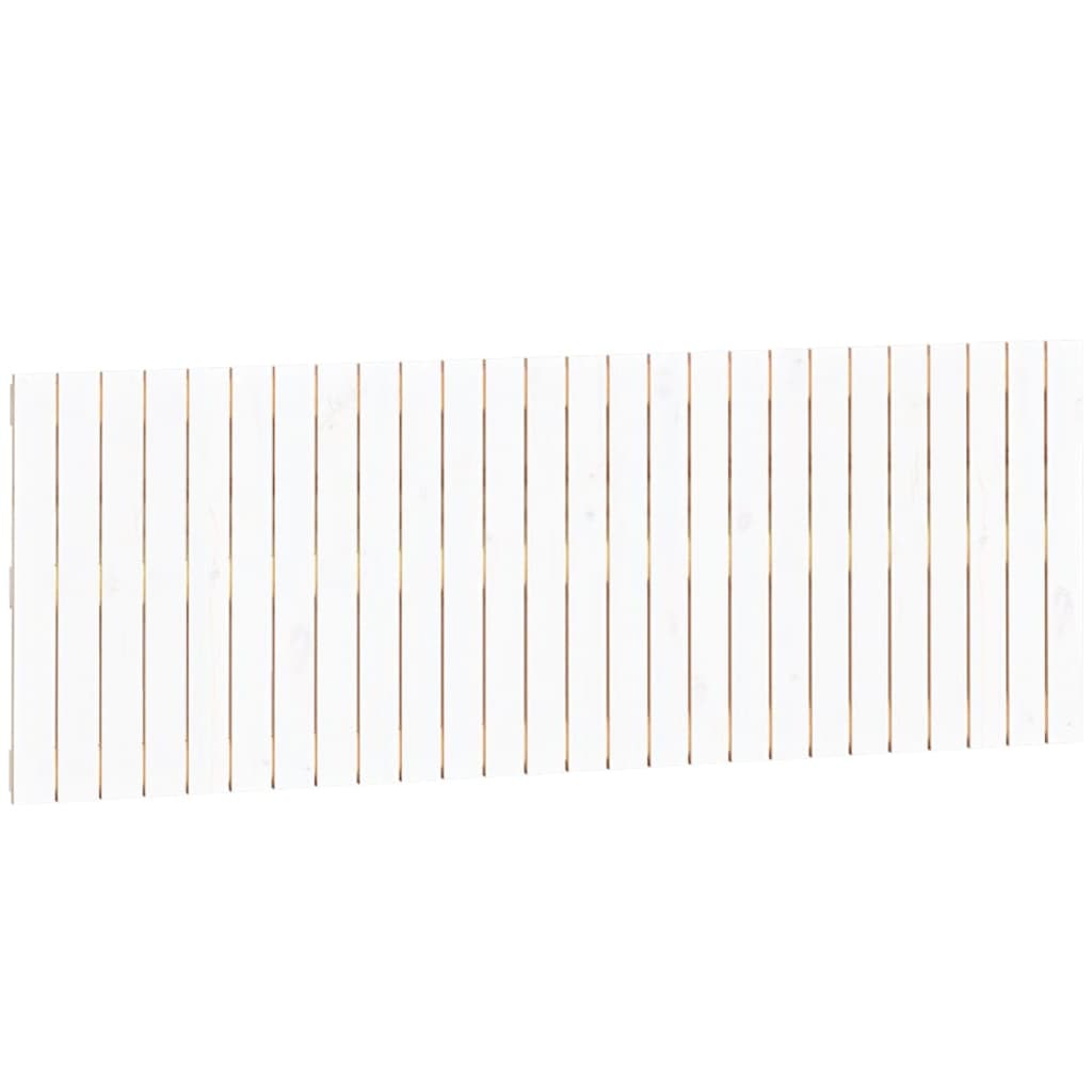 vidaXL Tăblie de pat pentru perete, alb, 166x3x60 cm, lemn masiv pin