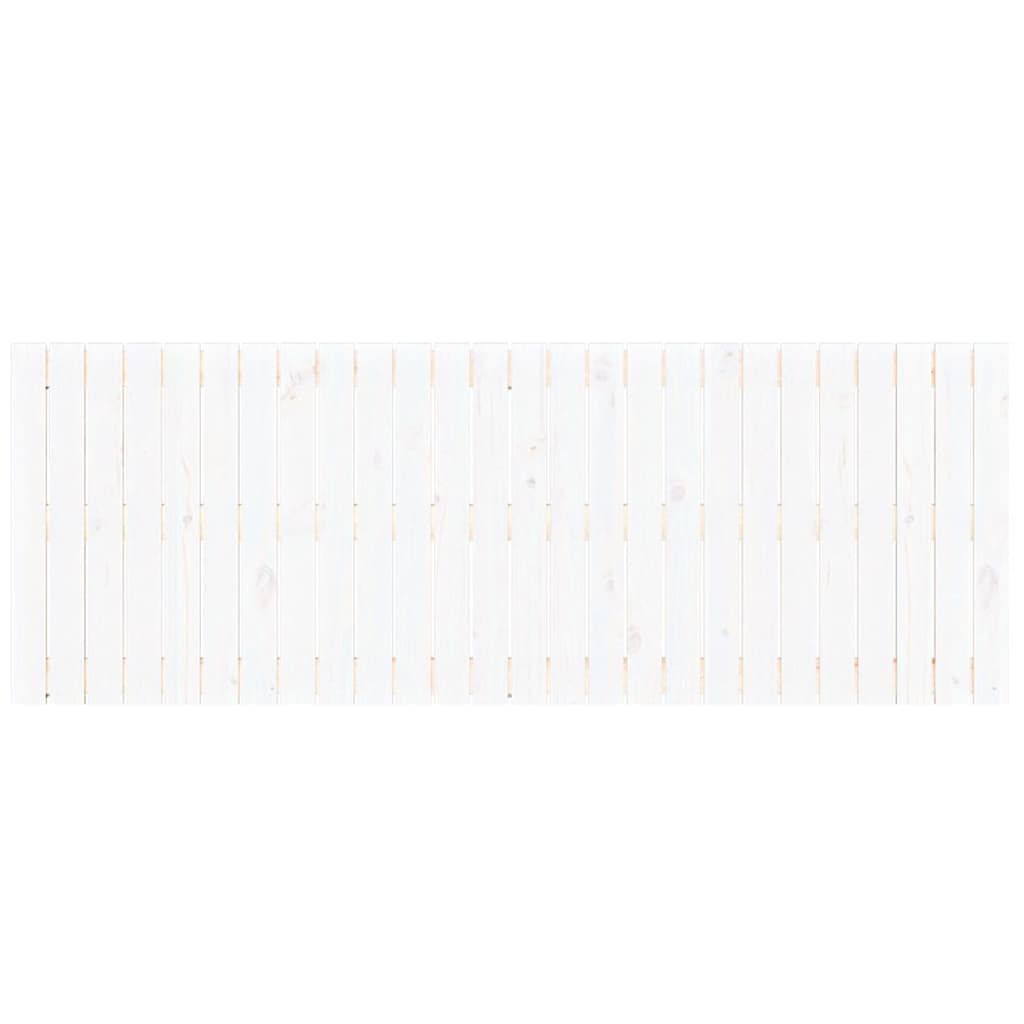 vidaXL Tăblie de pat pentru perete, alb, 166x3x60 cm, lemn masiv pin