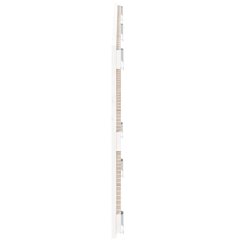 vidaXL Tăblie de pat pentru perete, alb, 166x3x60 cm, lemn masiv pin