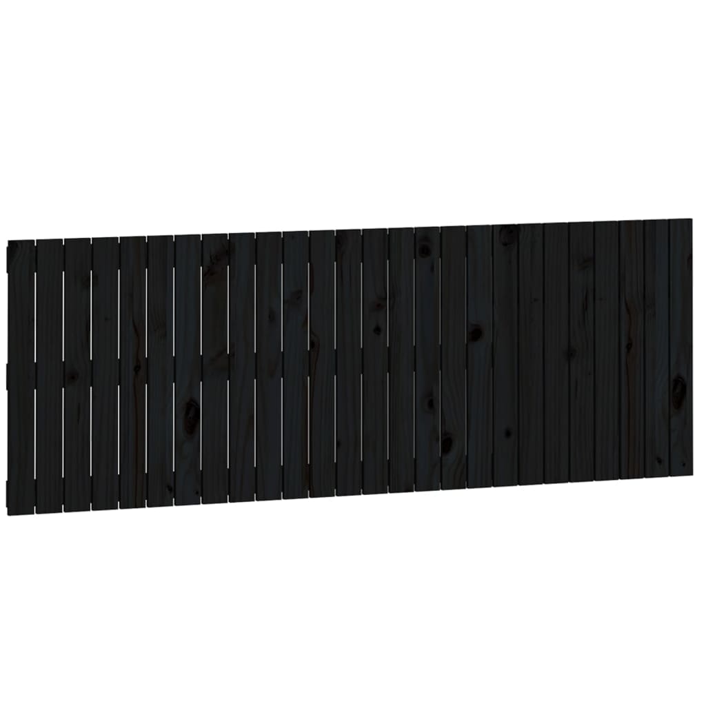 vidaXL Tăblie de pat pentru perete, negru, 166x3x60 cm, lemn masiv pin vidaXL Tăblie de pat pentru perete, negru, 166x3x60 cm, lemn masiv pin